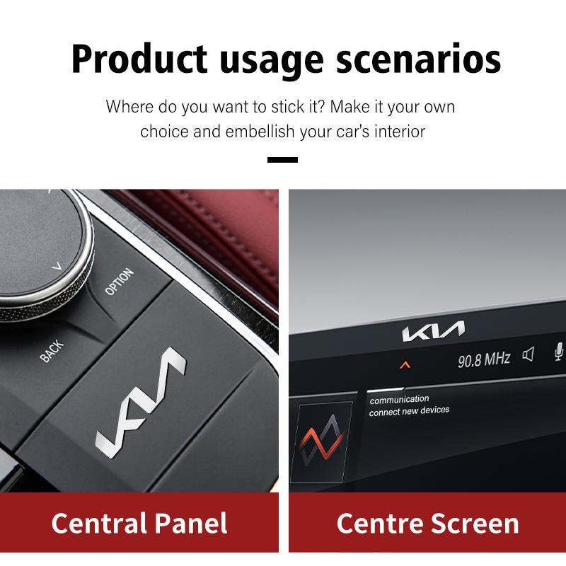 QAXS4 Car Sticker Emblem Badge Metal Sticker Decal Car Accessories For KIA Cerato Soul Venga Forte Spectra Sedona Niro Cadenza