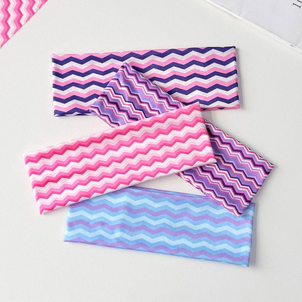 Wavy Stripe Makeup Headband Sweat-absorbent Women's Hairband Durable Sport Hairband Daily Use