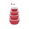 Four-Piece Fresh-Keeping Bowl Set with Lids - Round Storage for Fruits & Vegetables, Ideal for Picnics