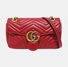 [Pre-Owned] Gucci GG Marmont Small Matelassé Shoulder Bag 'Red' - Very Good #1NWGJ75