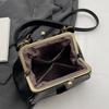 High Quality Handbag for Women 2024 New Retro and Fashionable Single Shoulder Shell Bag Niche Clip Crossbody Bag