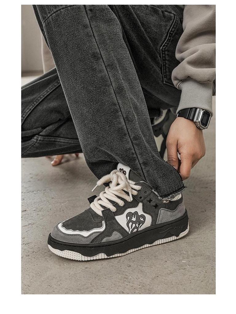 Женские модные ретро-кроссовки Flame Mountain: Повседневный, Универсальный и Стильный Деконструированный Дизайн