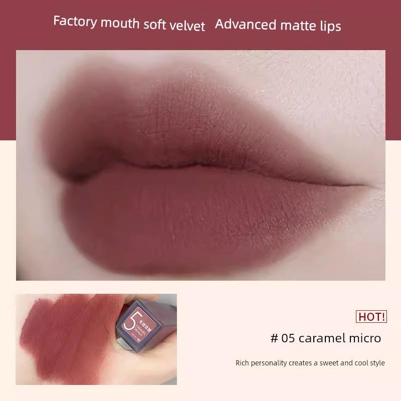 Carmela Wasteland-Style Lip Mud Asian Hot Girl Makeup Lip Glaze Dark Nude Color Lipstick Gray Blue Green Purple Gothic Lipstick