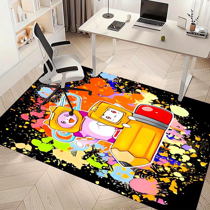 Lankybox Foxy and Rocky3 Printed Absorbent Washable Carpet, Non-Slip Bathroom Mats, Kitchen Rugs, Yoga Mat,Living Room Entrance, Camping Picnic Rugs
