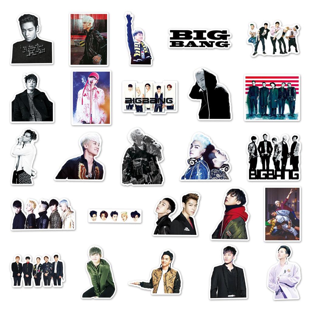Наклейки с Селебрити Bigbang - 50 Креативных DIY Украшений для Тетрадей и Бутылок для Воды