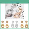 Geometric Alloy Chic Earrings Versatile Street Style Trendy Fashion Accessories