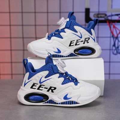 Вращающиеся Студенческие Детские Баскетбольные Кроссовки Средние Старшие Мальчики Кнопка Кроссовки Модная Обувь для Мальчиков