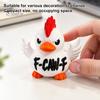 Забавные фигурки уток для стола 3D-печатная фигурка сердитой утки/вороны, статуэтка сердитой утки/ворона, маленький декор для коллег, креативное животное-украшение для дома