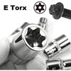 14PCS/Set External Hex Wrench Head Star Socket Set E4-E24 E-Torx Socket Set  Automotive Repair