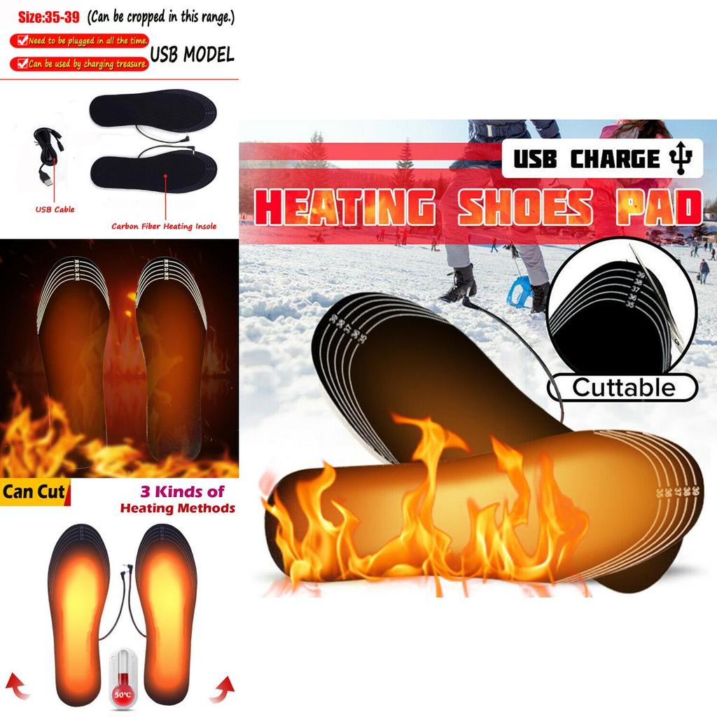 Cozy Electric Heated Shoe Insoles With Usb For Winter Warmth And Comfort