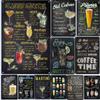 Vintage Cocktail Metal Martini Retro Signs Plaques Plate Poster Popular Bar Club Wall Decorative Room Stickers Decor
