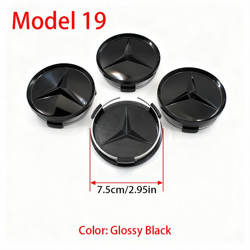 4Pcs 75mm Car Badge Wheel Center Cap For Mercedes Benz W176 W177 W204 W205 W212 W213 W206 X156 X253 W166 Hub Covers Accessories