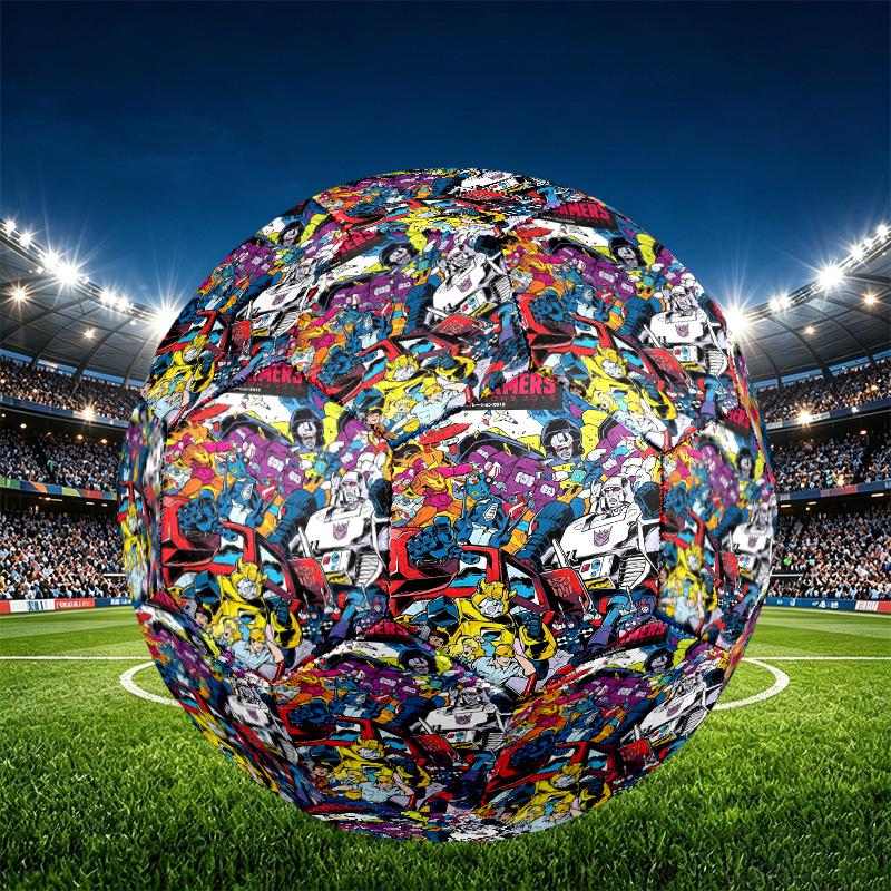 Transformers Print Size 5 Soccer Ball, PU Wear Resistant Football for Match Training and Daily Practice, Birthday Gift for Soccer Fans