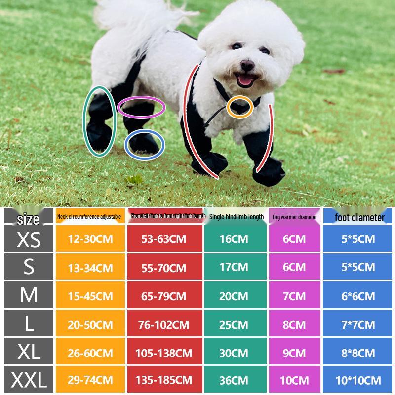Four Seasons Waterproof Anti-Slip Dog Boots: Durable Pet Shoes for Outdoors
