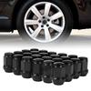 For Vehicles With Wheel Studs Requiring A 1/2"-20 Thread Wheel Nuts 12x1.5 Black Wheel Nuts 19mm(3/4") 24pcs