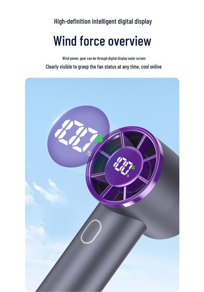 USB Rechargeable High-Speed Portable Mini Handheld Fan with Long Battery Life for Optimal Cooling