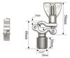 1/2" BSP Наружная Резьба X Fit 1/2" 3/4" 1" -12" Дюймов 12.7-305мм Диаметр Трубы Нержавеющая Сталь 304 Зажим-Кронштейн-Подвеска для Трубы Санитарный