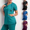 Women's Short Sleeve Scrub Top - Nurse/Surgeon Workwear T-Shirt Gown