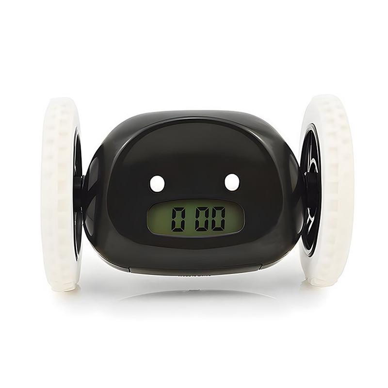 Будильник Бегущий Будильник Двигается Прыгает Катится Убегает Легко Настраивается Умный Цифровой Будильник на Колесиках, Для Крепко Спящих