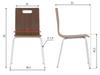 Walnut plywood chair with white frame. Model WERDI A