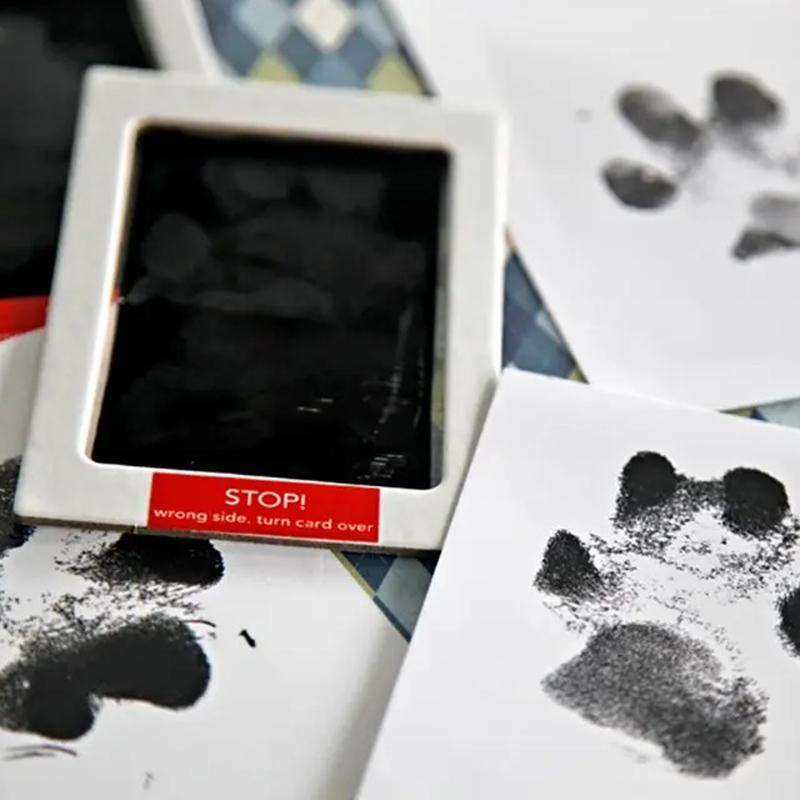 Pet Dog Cat Paw Print Ink Set Pad Baby Handprints Safe Non-toxic Wash Free Easy Clean Diy Handprints Footprints Pet Souvenirs