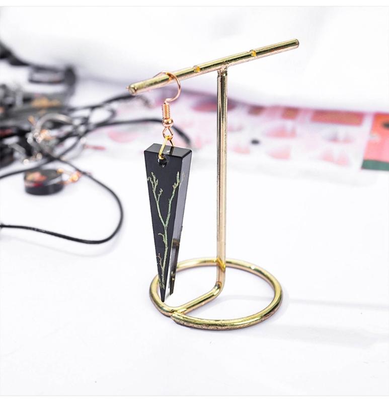 Форма для литья ювелирных изделий, силиконовая форма для ключей, кулон, форма для эпоксидной смолы с крючками для сережек, шнур для изготовления сережек, ожерелья