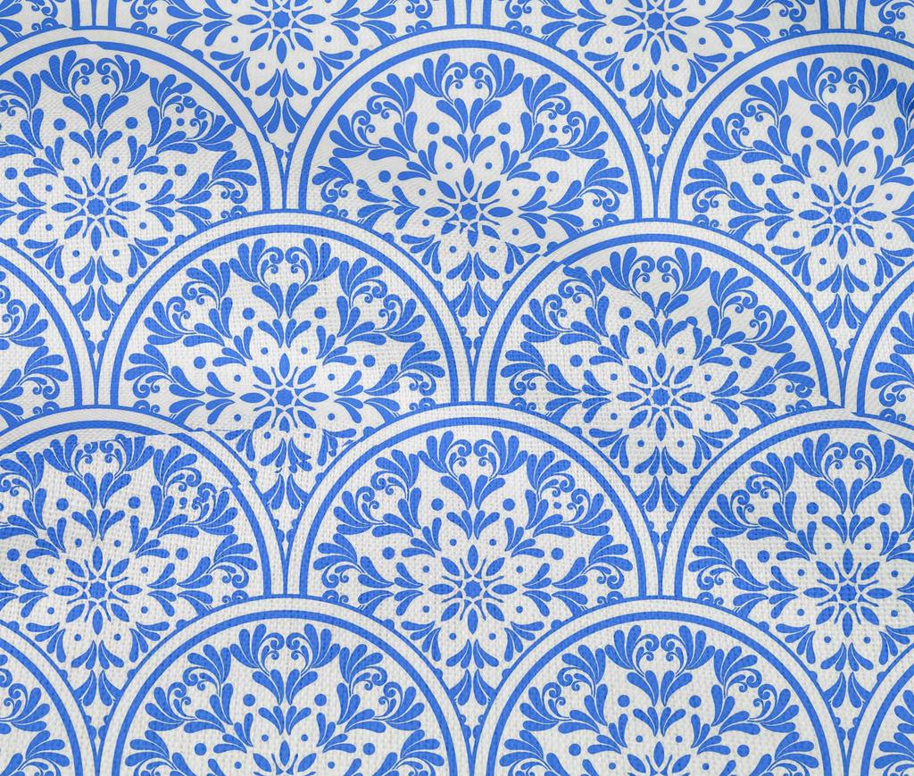 oneOone Cotton Flex Blue Fabric Mosaic Sewing Fabric By The Yard Printed Diy Clothing Sewing Supplies 40 Inch