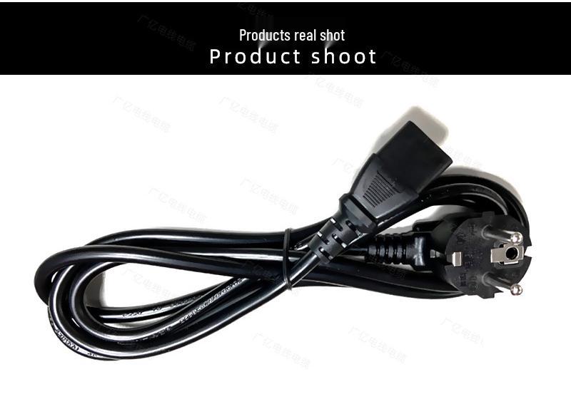 16A Schuko Power Cord, Three-Pin German Standard, for Desktop Computers - 3-Core, 0.75/1/1.5mm²