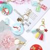 50PCS Swivel Clasps with Key Rings Buckle for DIY Keychains Backpack Pendant Pet Rope Button Craft Supplies Bag Accessories