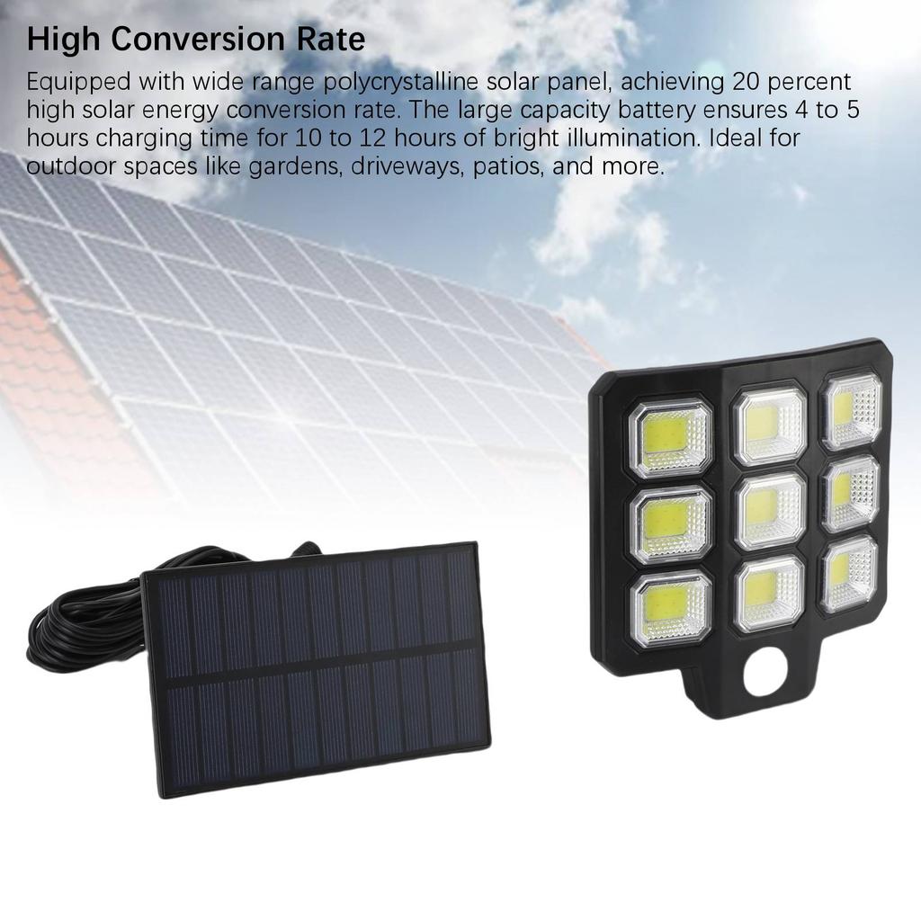 Уличный солнечный светильник 240 светодиодов 3000 лм 6500 К 3 режима IP65 водонепроницаемость солнечный прожектор с пультом