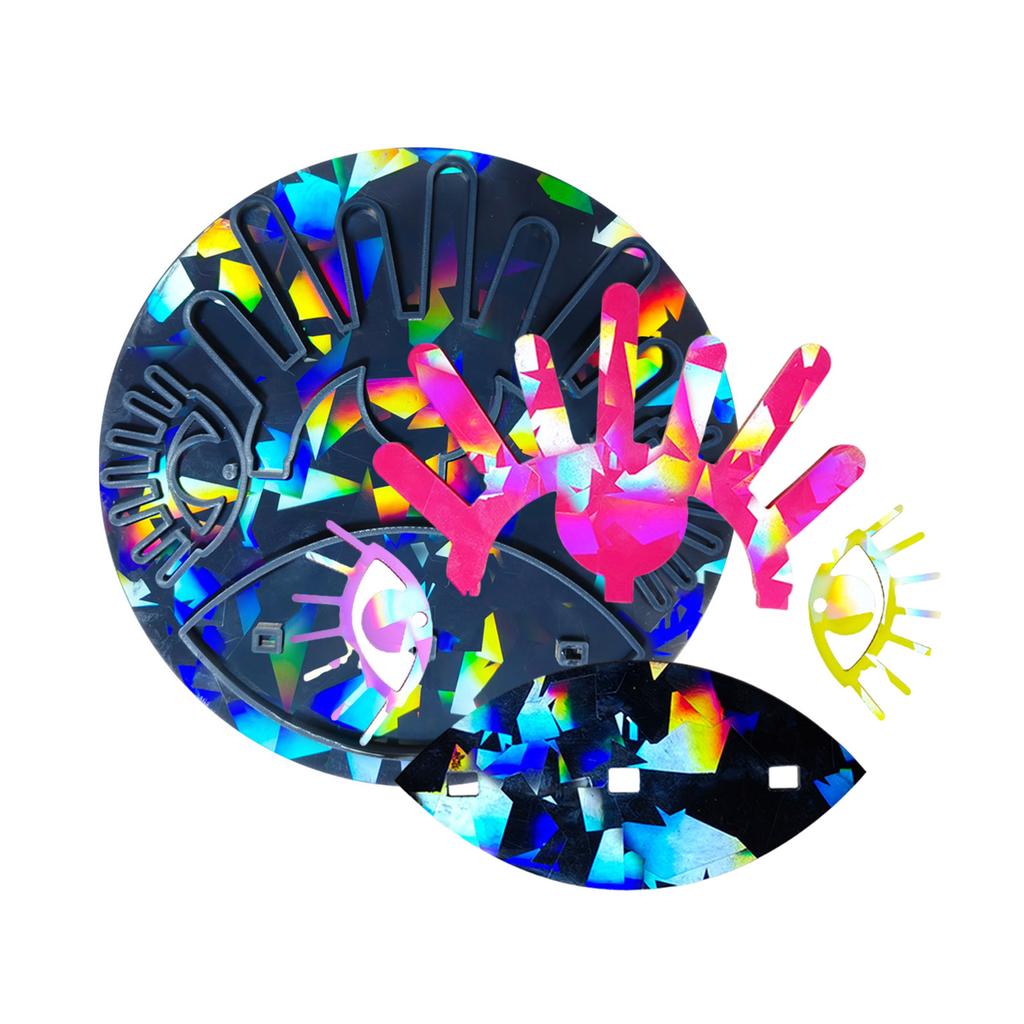 Сделай сам Голографическая эпоксидная форма Стол Большеглазый орнамент Кольца Серьги Стойка для хранения Украшение стола Трехмерная форма