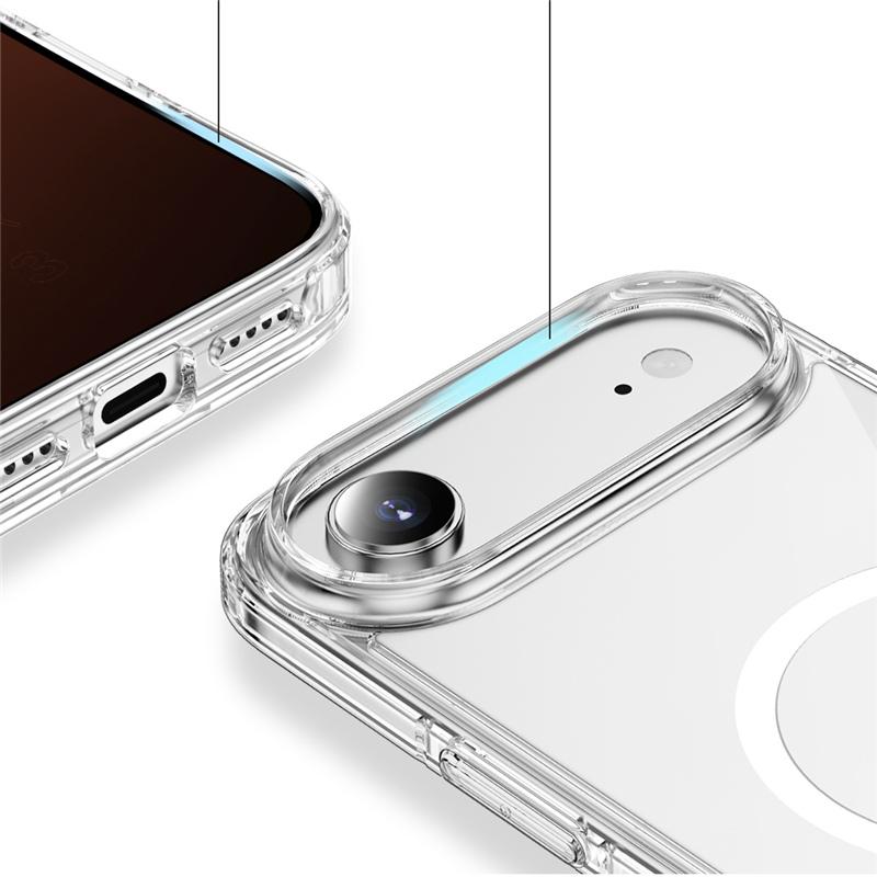 Прозрачный противоударный магнитный чехол Magsafe для iPhone 17 16 15 14 13 12 11 Pro Max 17 Air 16e Задняя крышка для беспроводной зарядки
