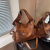 Retro high-end large-capacity handbag women's commuter bag 2025 new simple tote bag versatile crossbody bag