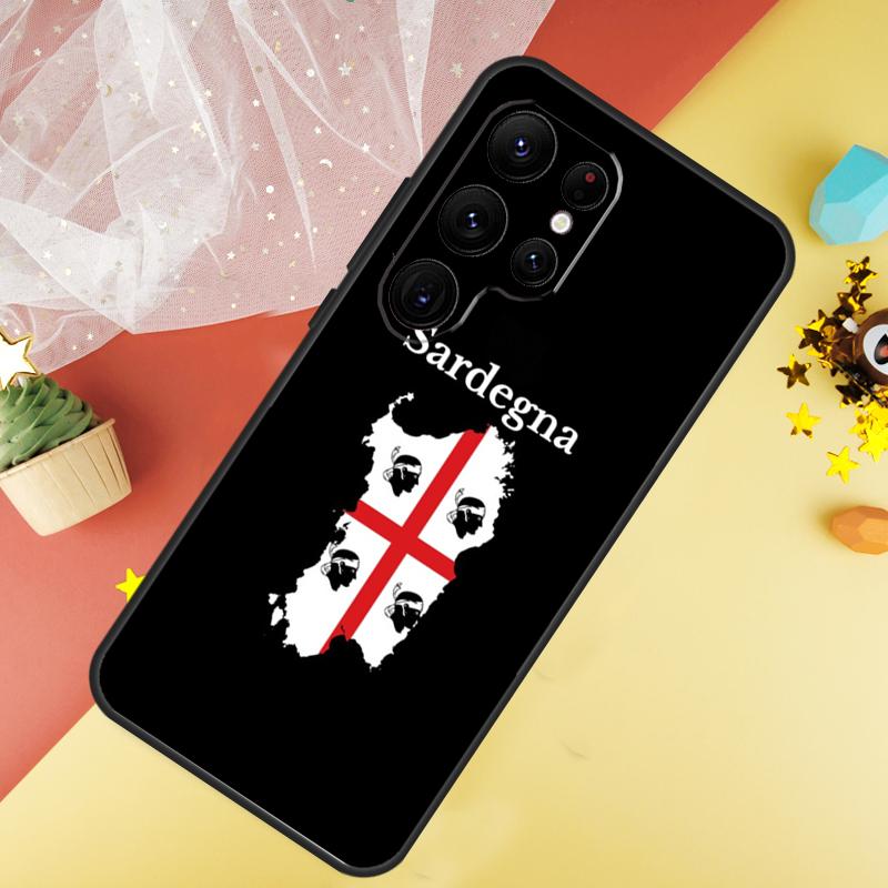 Flag of Sardinia Phone Case For Samsung Galaxy S26 S25 Ultra S23 FE S21 S20 S22 S24 Ultra S10 Plus Cover Coque