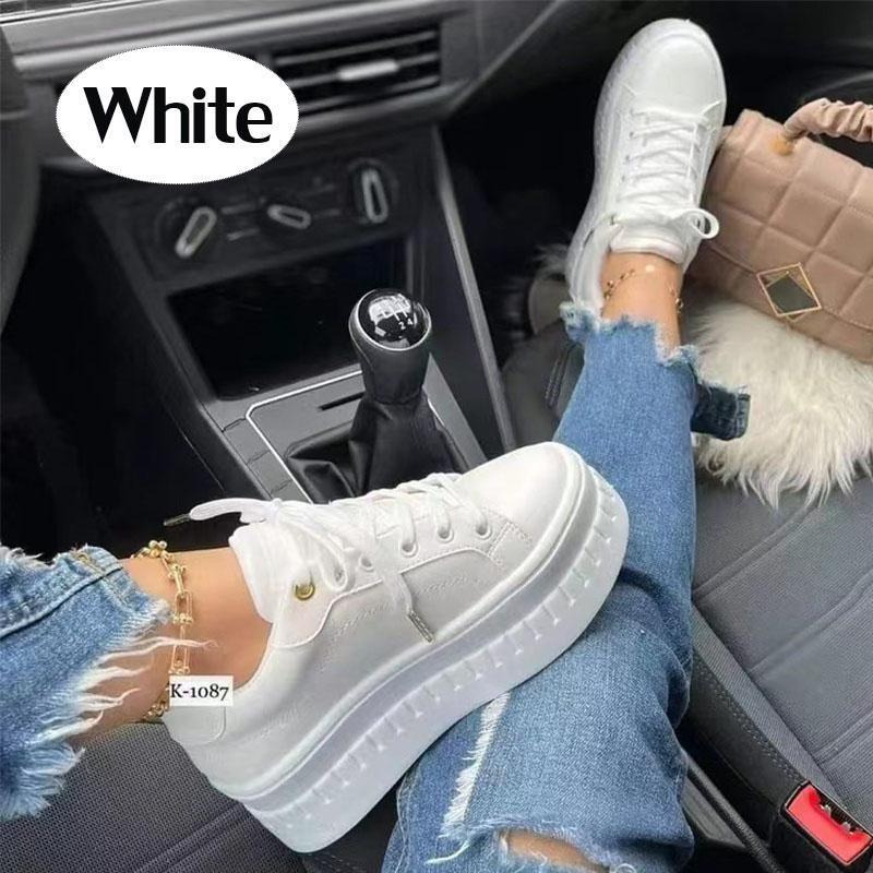 Новые женские модные кроссовки на платформе, туфли на шнуровке, женская обувь, кроссовки на танкетке для женщин, женская обувь