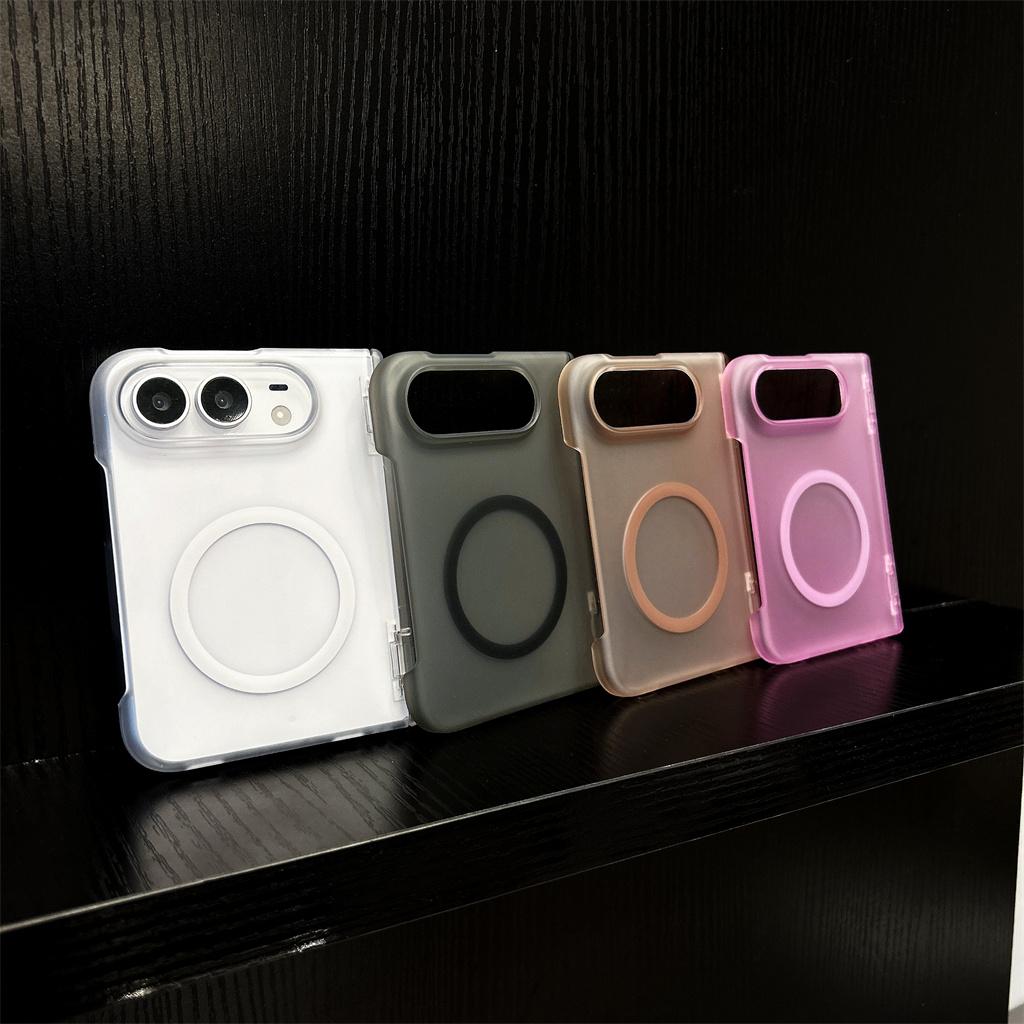 Hinge Protection Translucent for Magsafe Magnetic Phone Case For Apple iPhone Ultra 18 Fold Wireless Charging Shockproof Cover