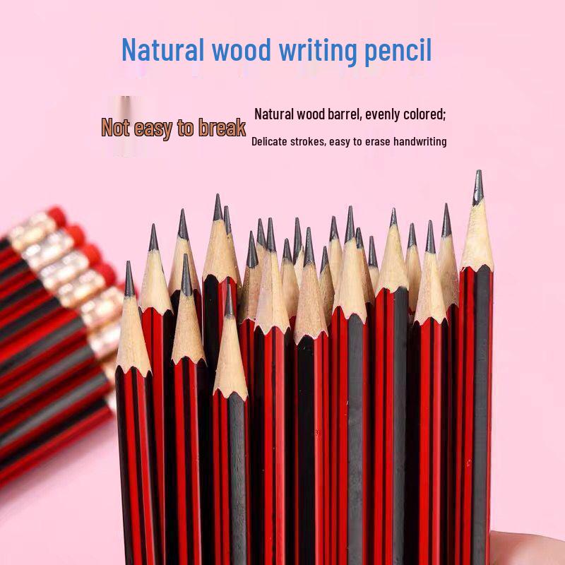 Бесплатная доставка: Шестигранный карандаш с ластиком для учеников начальной школы - Идеален для экзаменов, начинающих, рисования, письма и эскизов