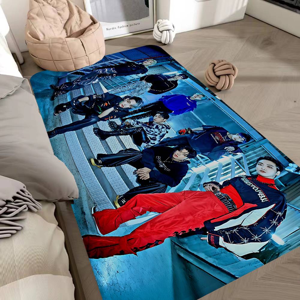 KPOP Hot A-ateez Room Mats Anti-slip Absorb Water Long Strip Cushion Bedroon Mat Household Carpets
