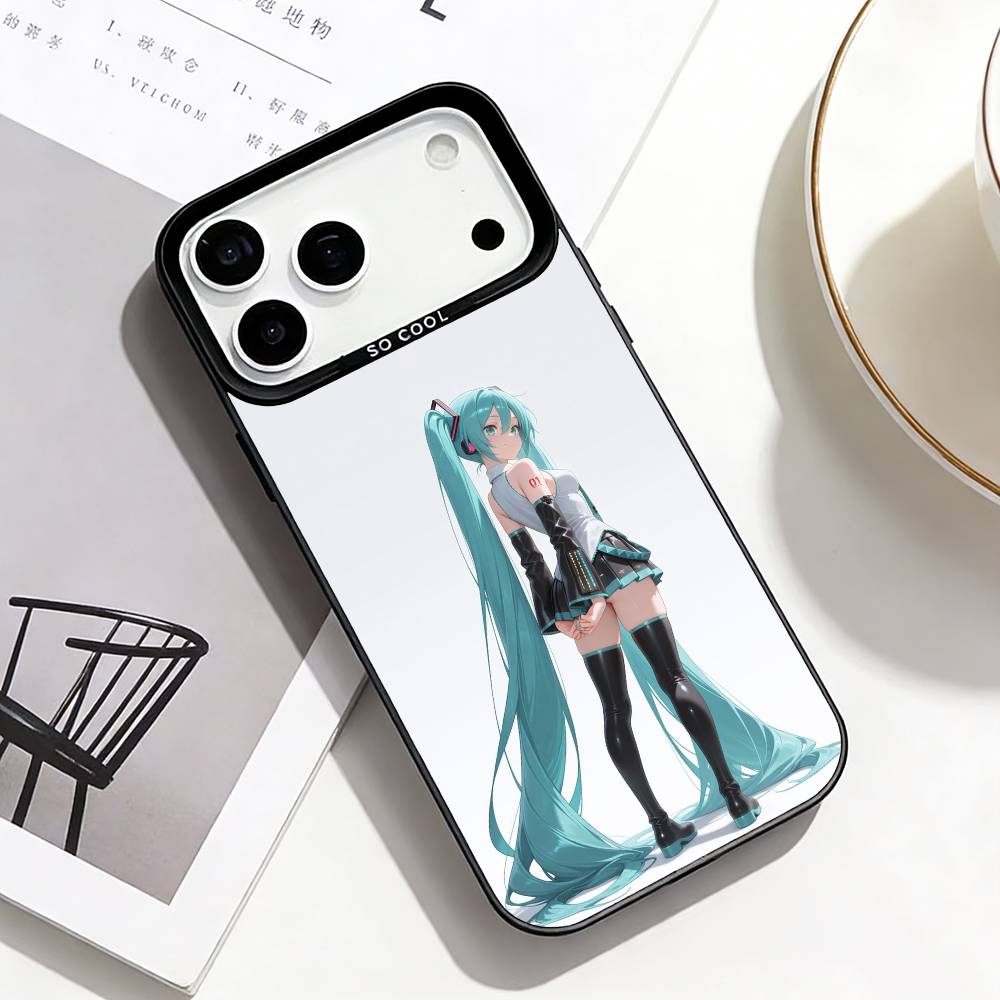 Чехол C-Cyber Note Virtu для iPhone 17, 16, 15, 14, 13, 12, 11 Plus, Pro Max Черная рамка Посеребренная крышка