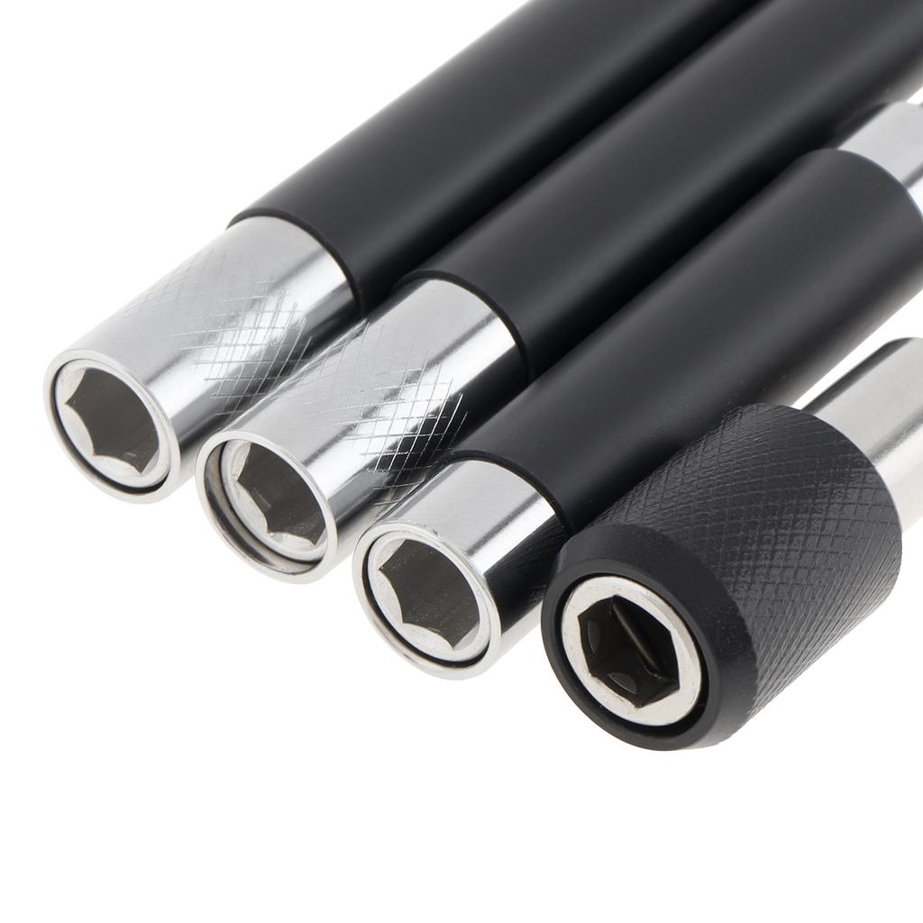 2pcs/4pcs 60mm-140mm Scalable Magnetic Screw Drive Guide Drill Bit for Nuts Drill and Handheld Driver, 1/4 Inch Hex Shank Extension Adapter