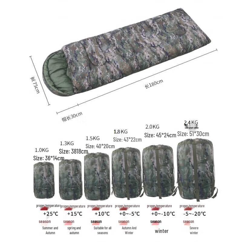 Adult Camouflage Sleeping Bag