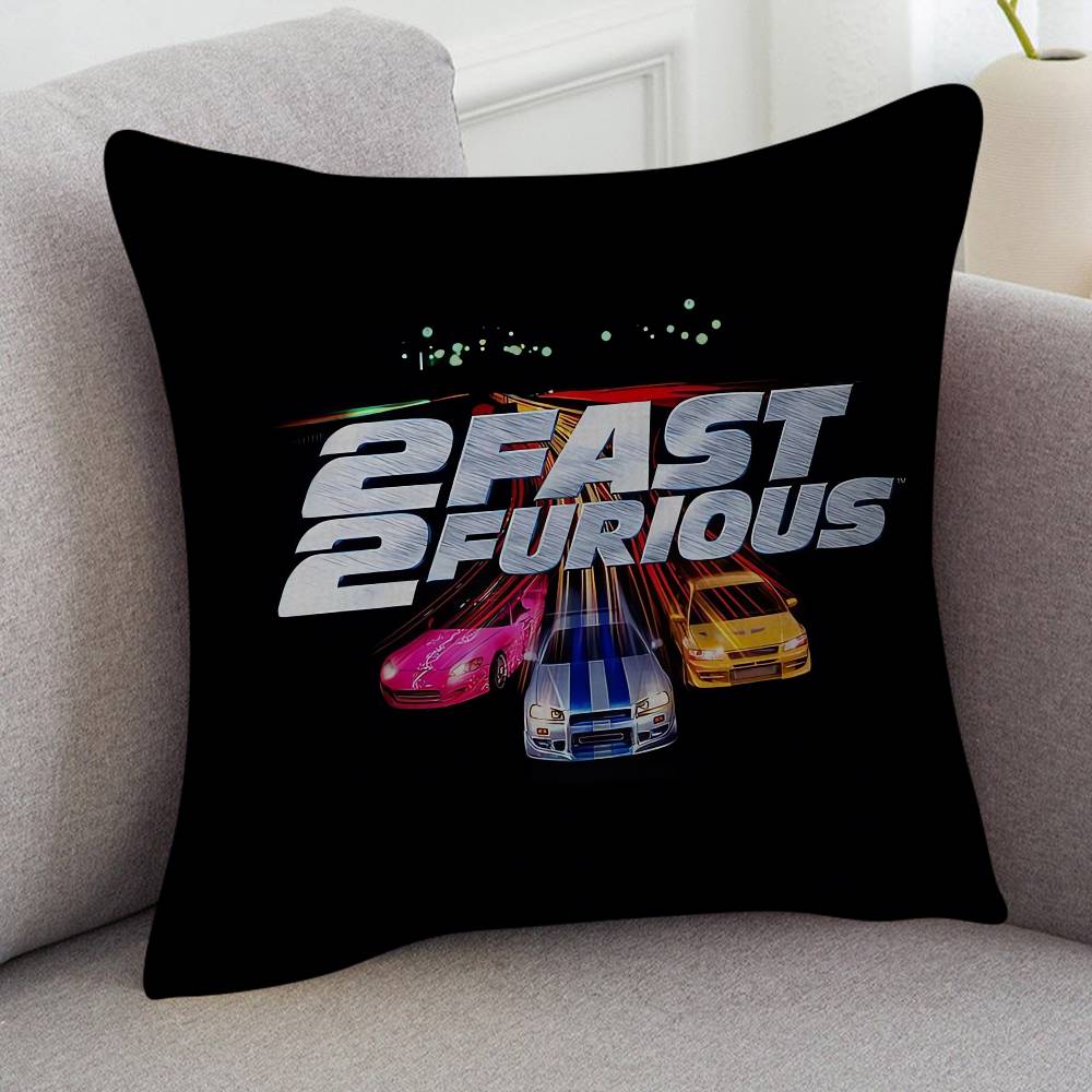 Movie The Fast And The Furious Soft Comfortable Pillow Case For Sofa Living Cat Room Home Office Retro Decor Protective Cover