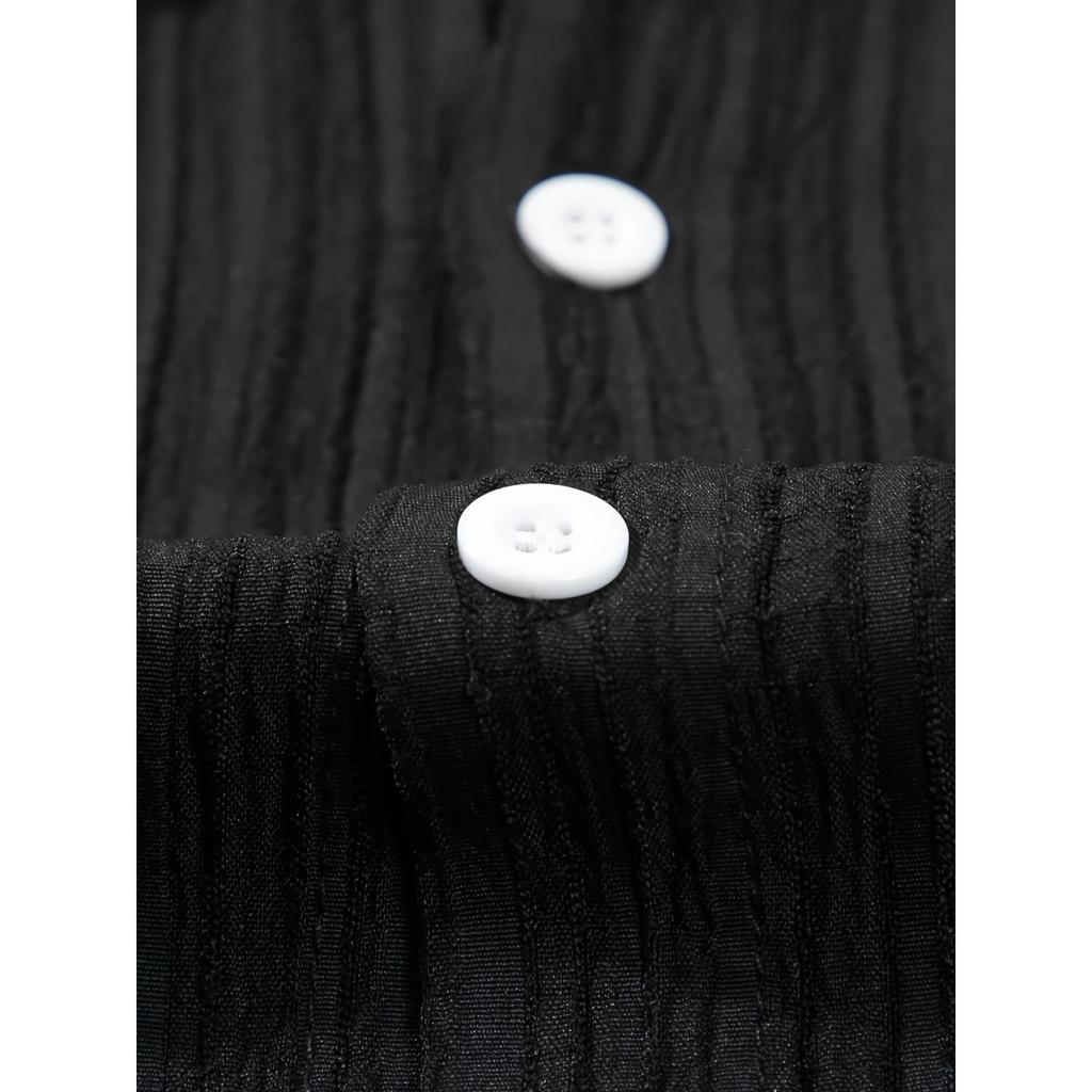 Мужская повседневная полосатая толстовка с коротким рукавом, воротником-стойкой на пуговицах и эластичным поясом, брюки из полиэстеровой ткани с добавлением эластана, двухкомпонентный