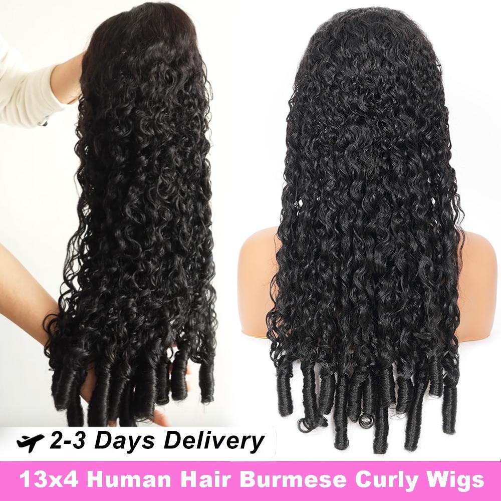 Парики из бирманских кудрявых волос 30 38 дюймов, 13x4 HD Lace Front, парик из человеческих волос, плотность 250%, без клея, Lace Frontal, Deep Wave, с предварительным выщипыванием