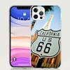 America Route 66 Phone Case For Iphone 11 12 13 Mini 14 15 Plus 17 Air 16 Pro Max 16E 7 8 SE Art Customized Coque Capa 11 12 13