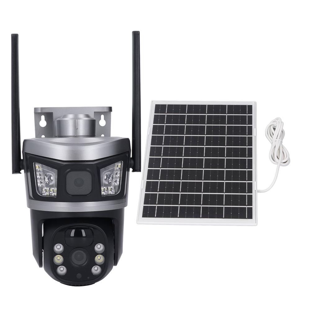 Wireless Outdoor Security Camera with 7.5W Solar Panel 4MP PTZ 360 Deg View Support 4G Motion