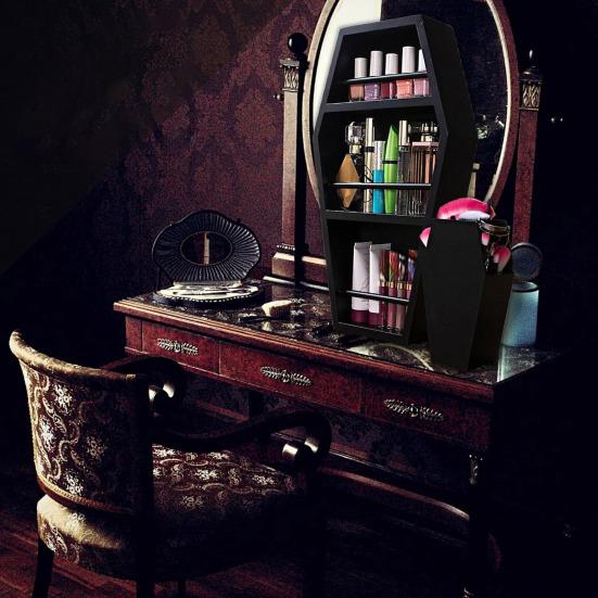 Книжная полка для хранения вещей, креативная форма, простая установка, готический стиль, многофункциональная полка для эфирных масел, настенный органайзер