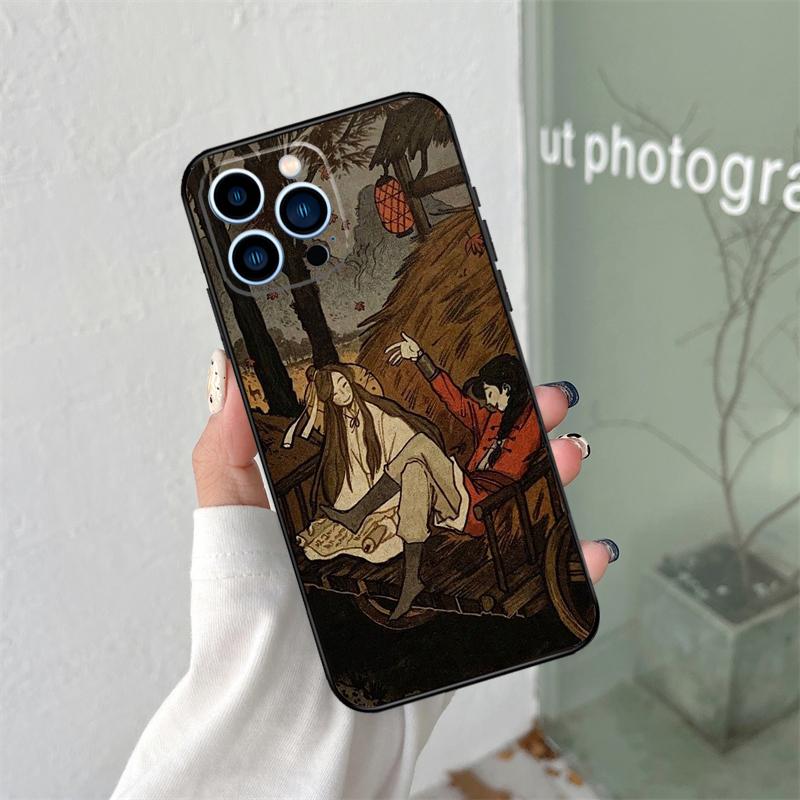 Силиконовый мягкий чехол «Благословение небожителя» Для iPhone 17 Air 11 14 15 16 Pro Max 12 13 Mini 16 Plus 16e Задняя крышка