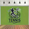 2D plane 1-piece dynamic background cloth for tennis players' movements birthday banner and flag supplies