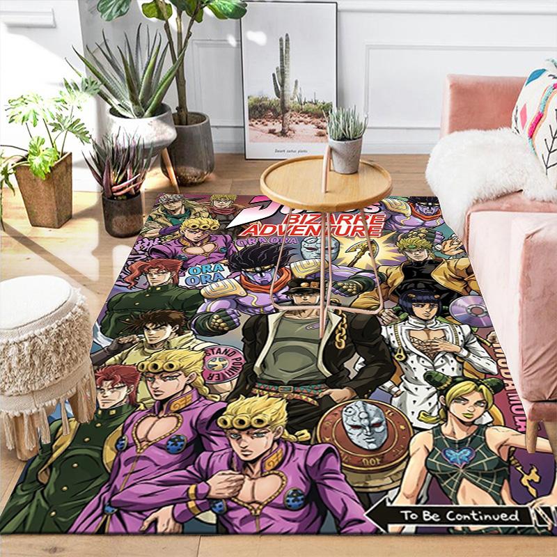 Минималистичный ковер JoJo's Bizarre Adventure Мягкий Моющийся Нескользящий Коврик Декор для Комнаты Дома THW